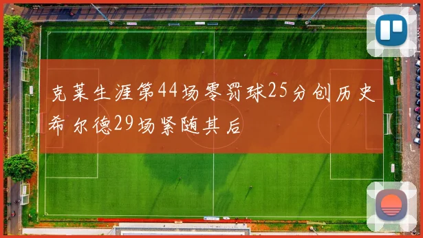 克莱生涯第44场零罚球25分创历史希尔德29场紧随其后